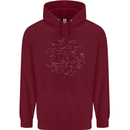 North Constellations Stars Space Mens 80% Cotton Hoodie Maroon