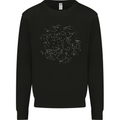 North Constellations Stars Space Mens Sweatshirt Jumper Black