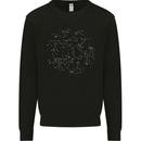 North Constellations Stars Space Mens Sweatshirt Jumper Black