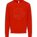 North Constellations Stars Space Mens Sweatshirt Jumper Bright Red
