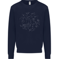 North Constellations Stars Space Mens Sweatshirt Jumper Navy Blue