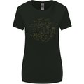 North Constellations Stars Space Womens Wider Cut T-Shirt Black