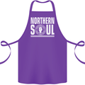 Northern Soul Keep the Faith Cotton Apron 100% Organic Purple