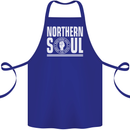 Northern Soul Keep the Faith Cotton Apron 100% Organic Royal Blue