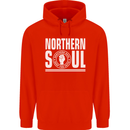 Northern Soul Keep the Faith Mens 80% Cotton Hoodie Bright Red