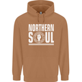 Northern Soul Keep the Faith Mens 80% Cotton Hoodie Caramel Latte