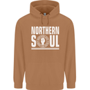 Northern Soul Keep the Faith Mens 80% Cotton Hoodie Caramel Latte