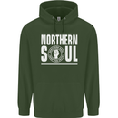 Northern Soul Keep the Faith Mens 80% Cotton Hoodie Forest Green