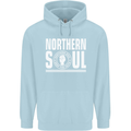 Northern Soul Keep the Faith Mens 80% Cotton Hoodie Light Blue