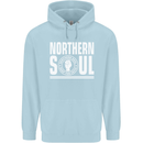 Northern Soul Keep the Faith Mens 80% Cotton Hoodie Light Blue