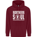 Northern Soul Keep the Faith Mens 80% Cotton Hoodie Maroon