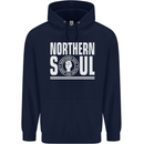 Northern Soul Keep the Faith Mens 80% Cotton Hoodie Navy Blue