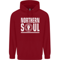 Northern Soul Keep the Faith Mens 80% Cotton Hoodie Red