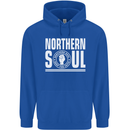 Northern Soul Keep the Faith Mens 80% Cotton Hoodie Royal Blue