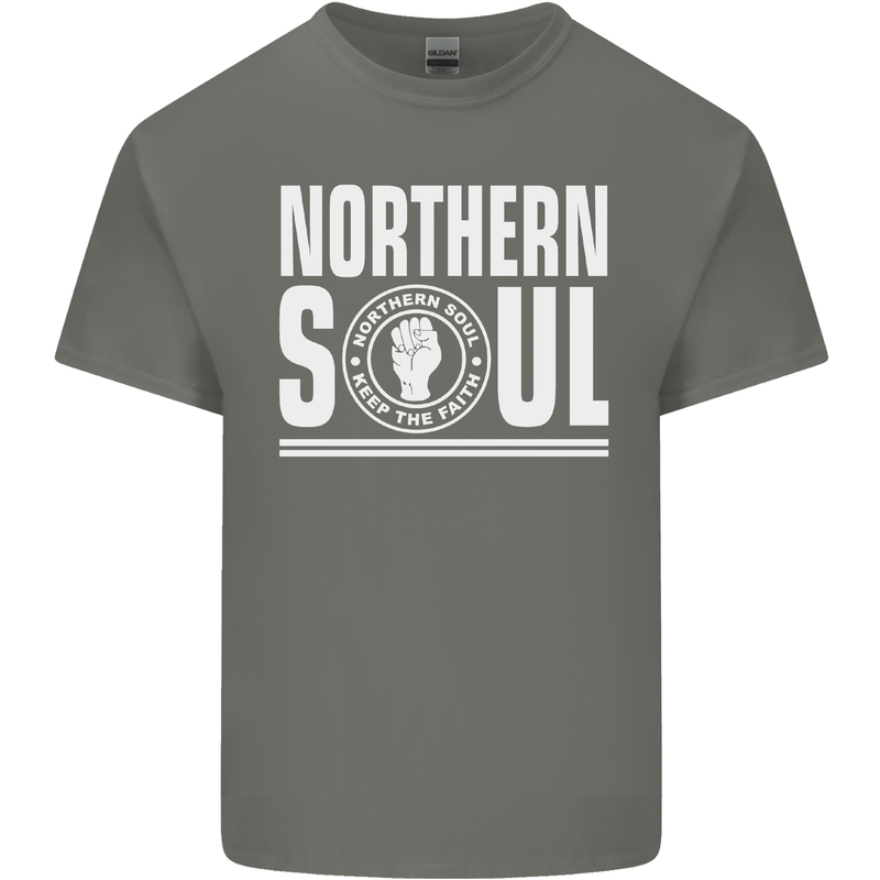 Northern Soul Keep the Faith Mens Cotton T-Shirt Tee Top Charcoal