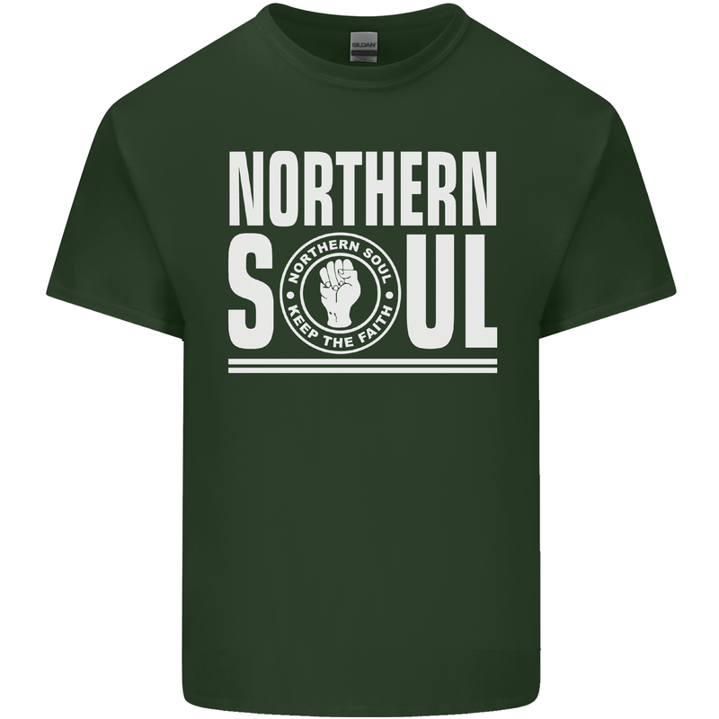 Northern Soul Keep the Faith Mens Cotton T-Shirt Tee Top Forest Green