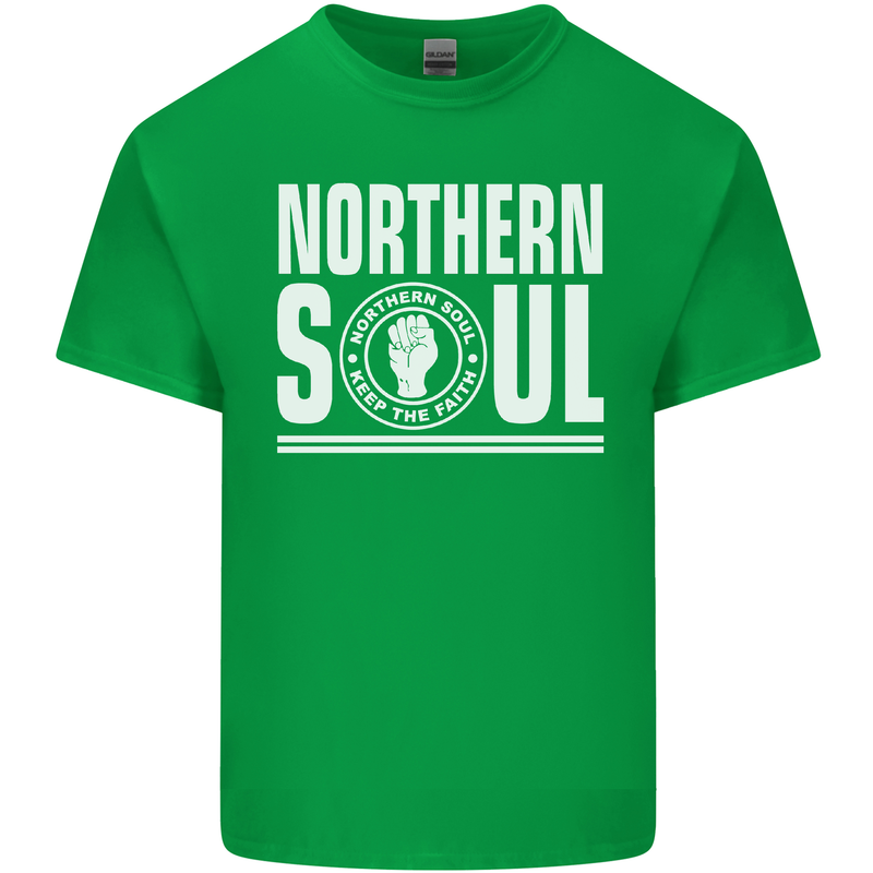 Northern Soul Keep the Faith Mens Cotton T-Shirt Tee Top Irish Green