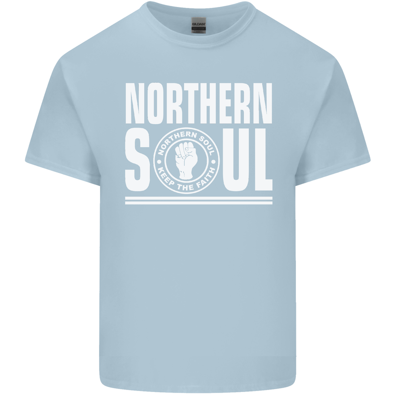 Northern Soul Keep the Faith Mens Cotton T-Shirt Tee Top Light Blue