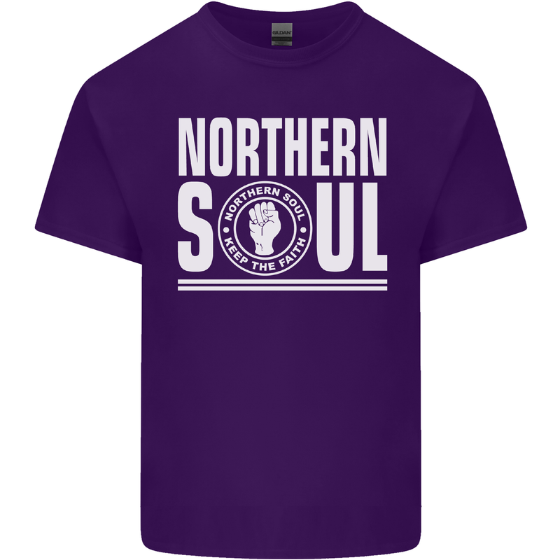 Northern Soul Keep the Faith Mens Cotton T-Shirt Tee Top Purple