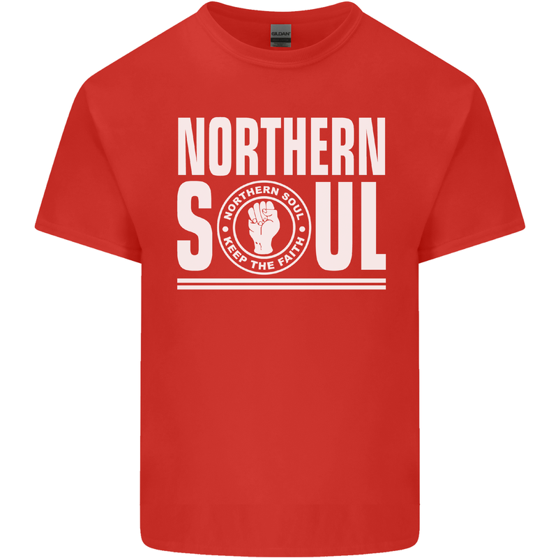 Northern Soul Keep the Faith Mens Cotton T-Shirt Tee Top Red