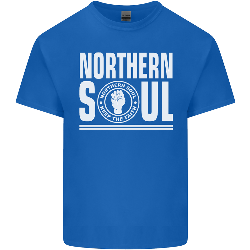 Northern Soul Keep the Faith Mens Cotton T-Shirt Tee Top Royal Blue