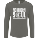 Northern Soul Keep the Faith Mens Long Sleeve T-Shirt Charcoal