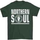 Northern Soul Keep the Faith Mens T-Shirt Cotton Gildan Forest Green