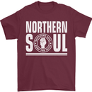 Northern Soul Keep the Faith Mens T-Shirt Cotton Gildan Maroon