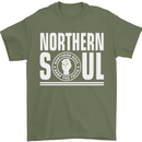Northern Soul Keep the Faith Mens T-Shirt Cotton Gildan Military Green