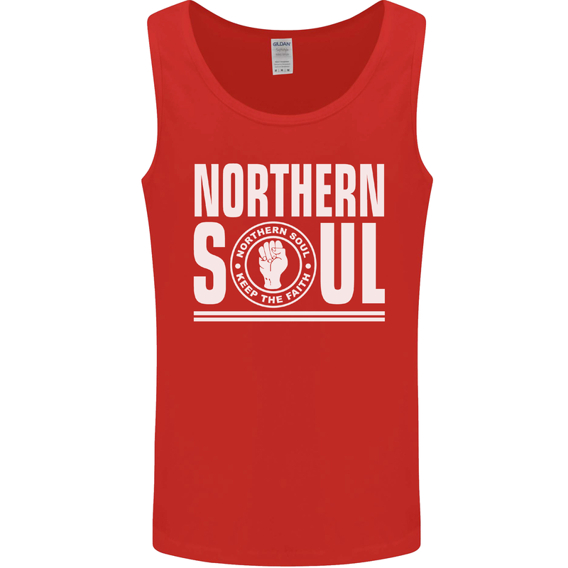 Northern Soul Keep the Faith Mens Vest Tank Top Red