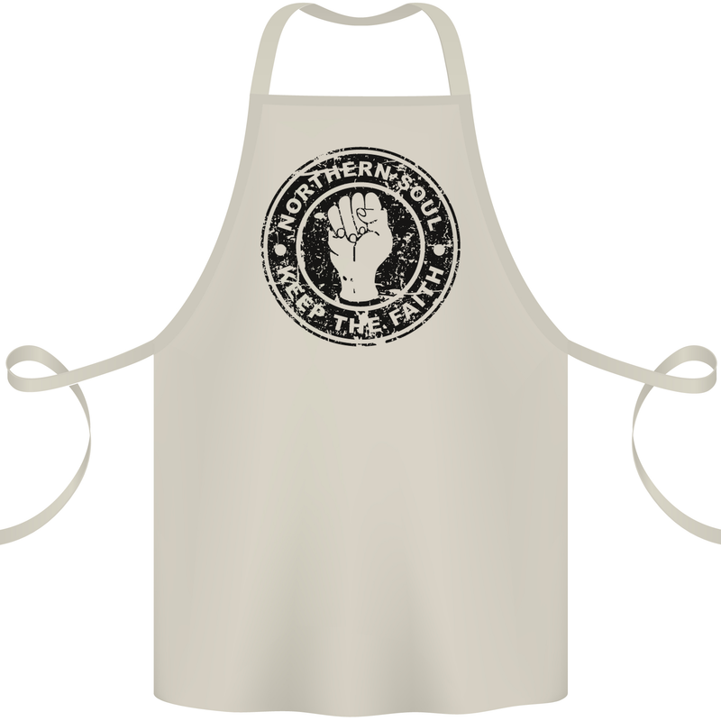 Northern Soul Keeping the Faith Cotton Apron 100% Organic Natural