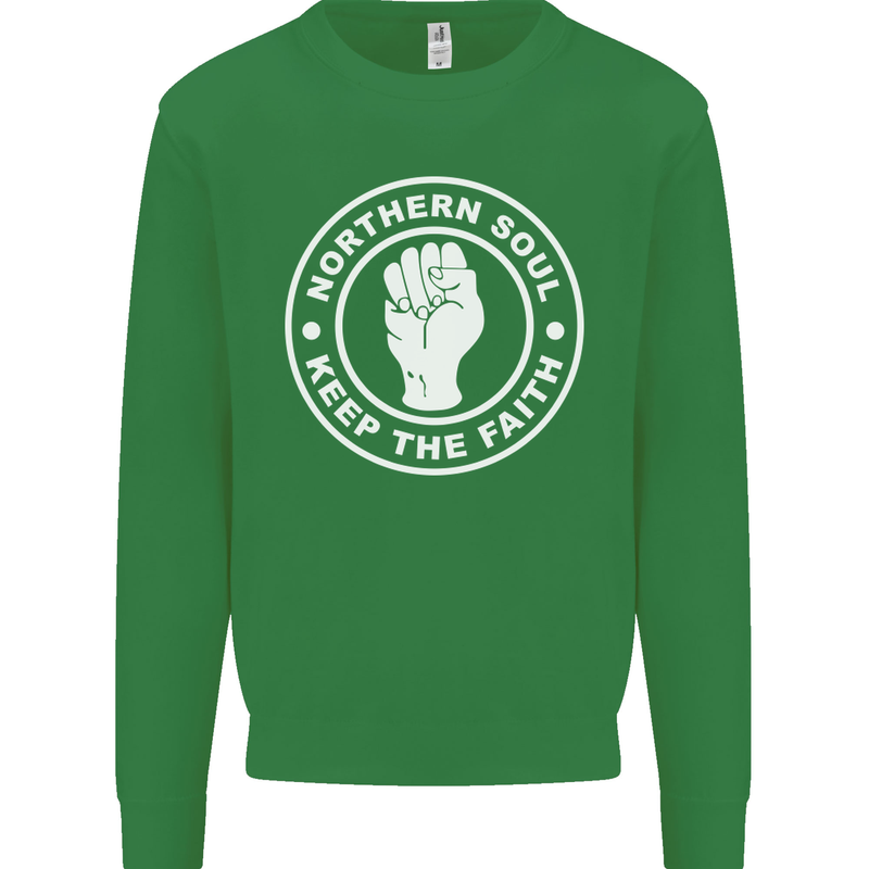 Northern Soul Keeping the Faith Dancing Kids Sweatshirt Jumper Irish Green