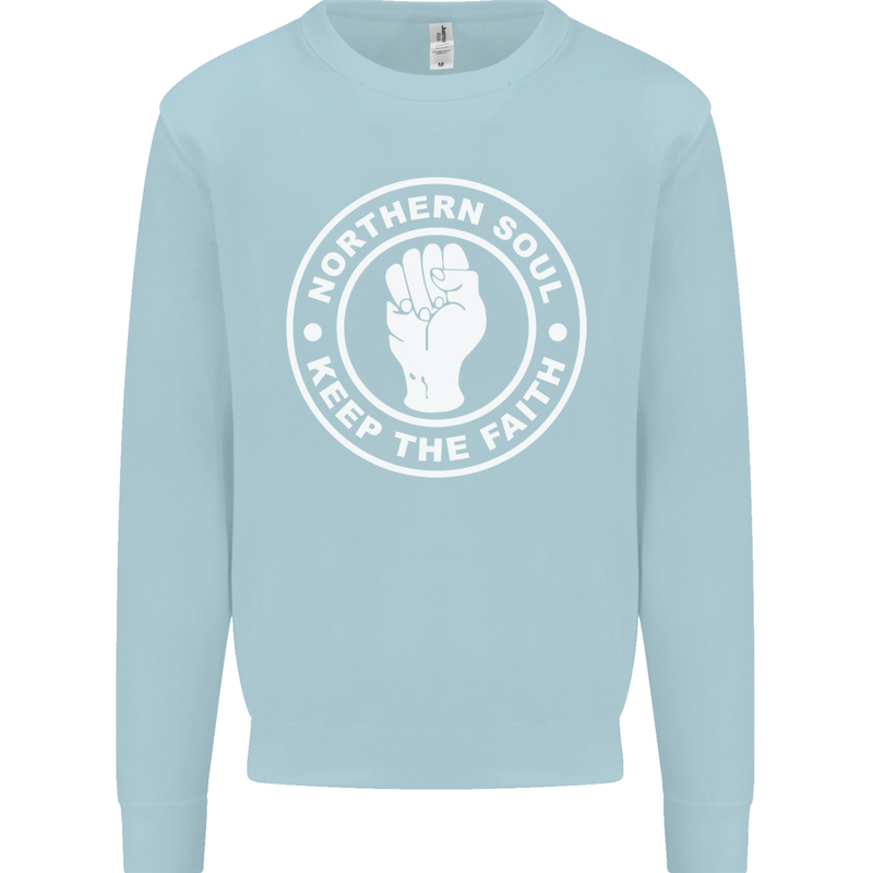 Northern Soul Keeping the Faith Dancing Kids Sweatshirt Jumper Light Blue