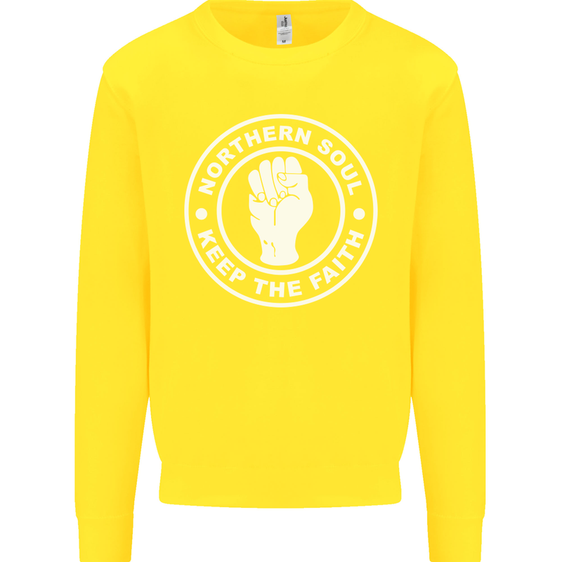 Northern Soul Keeping the Faith Dancing Kids Sweatshirt Jumper Yellow