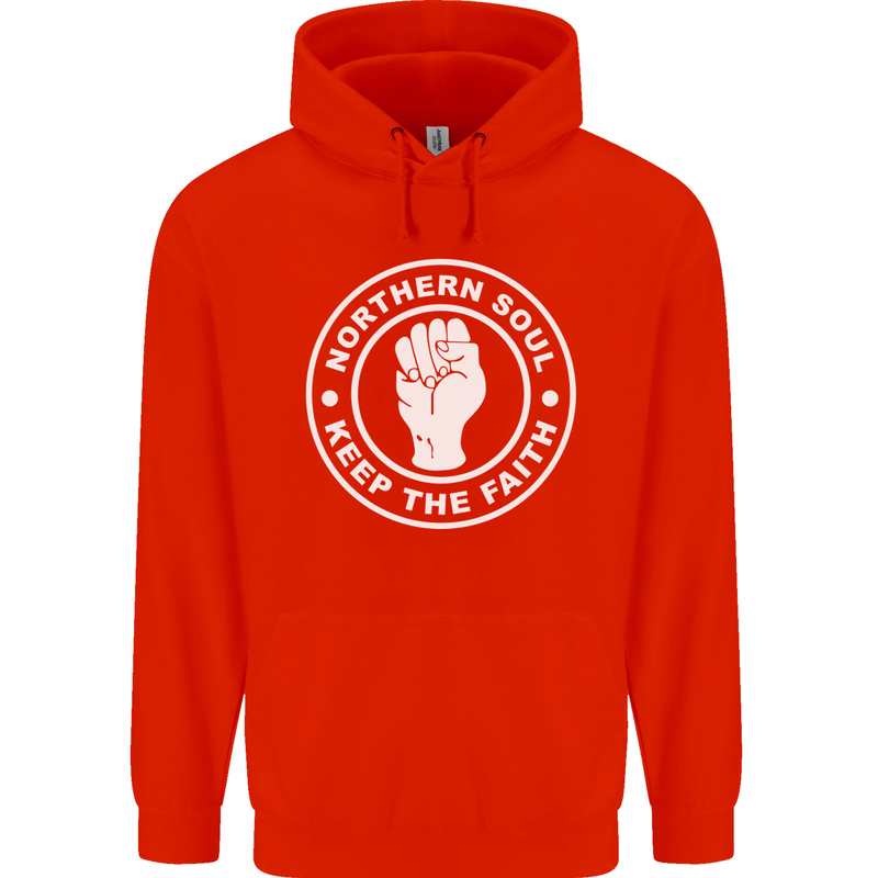Northern Soul Keeping the Faith Dancing Mens 80% Cotton Hoodie Bright Red