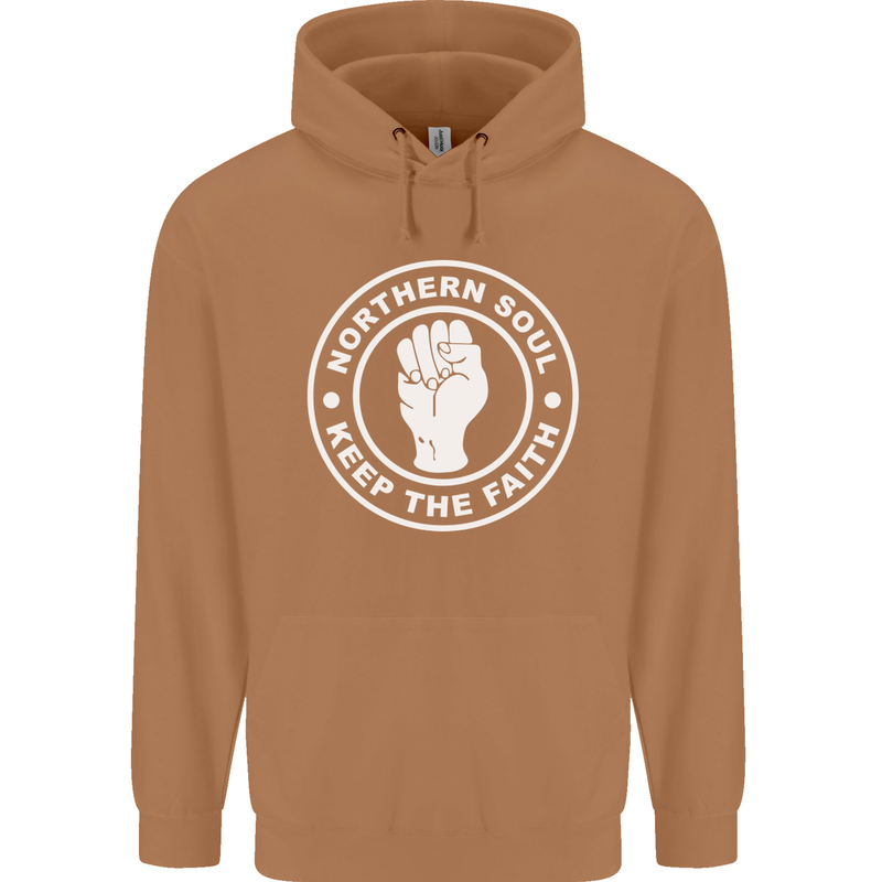 Northern Soul Keeping the Faith Dancing Mens 80% Cotton Hoodie Caramel Latte