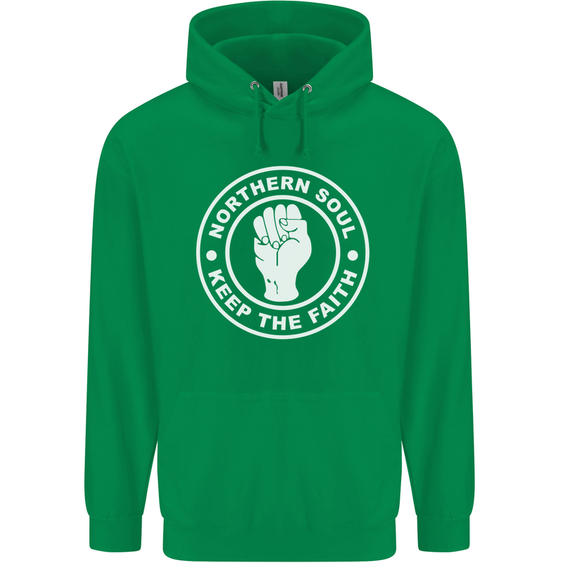 Northern Soul Keeping the Faith Dancing Mens 80% Cotton Hoodie Irish Green