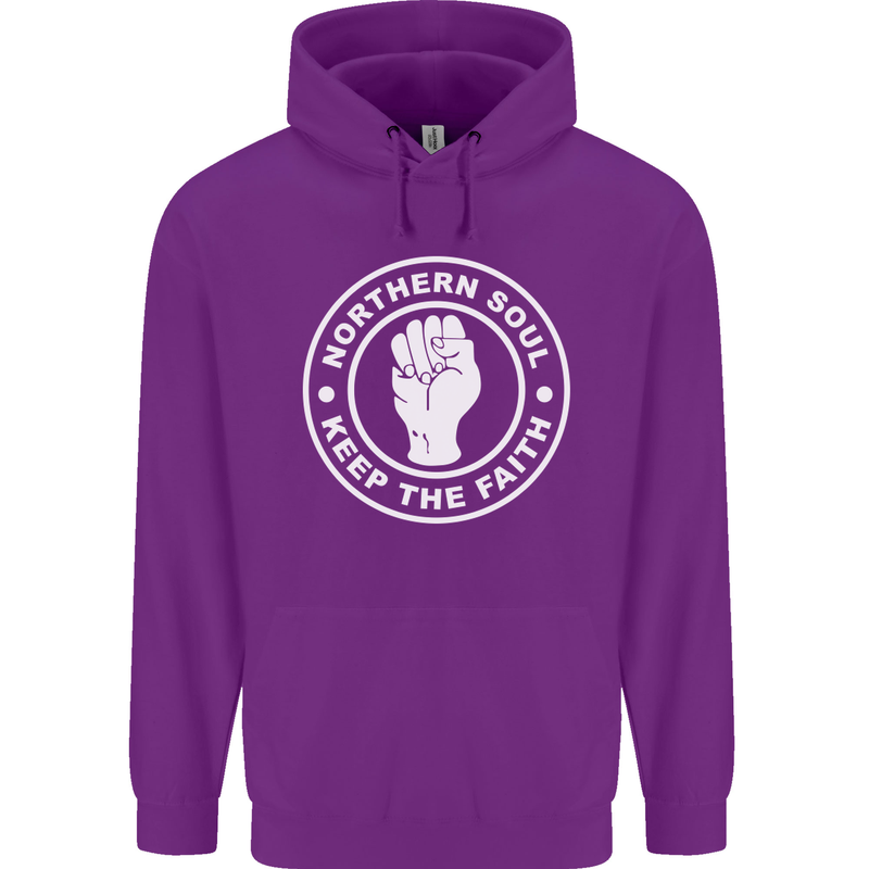 Northern Soul Keeping the Faith Dancing Mens 80% Cotton Hoodie Purple