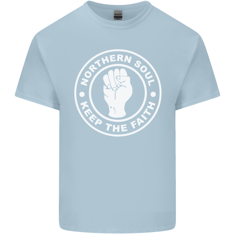 Northern Soul Keeping the Faith Dancing Mens Cotton T-Shirt Tee Top Light Blue