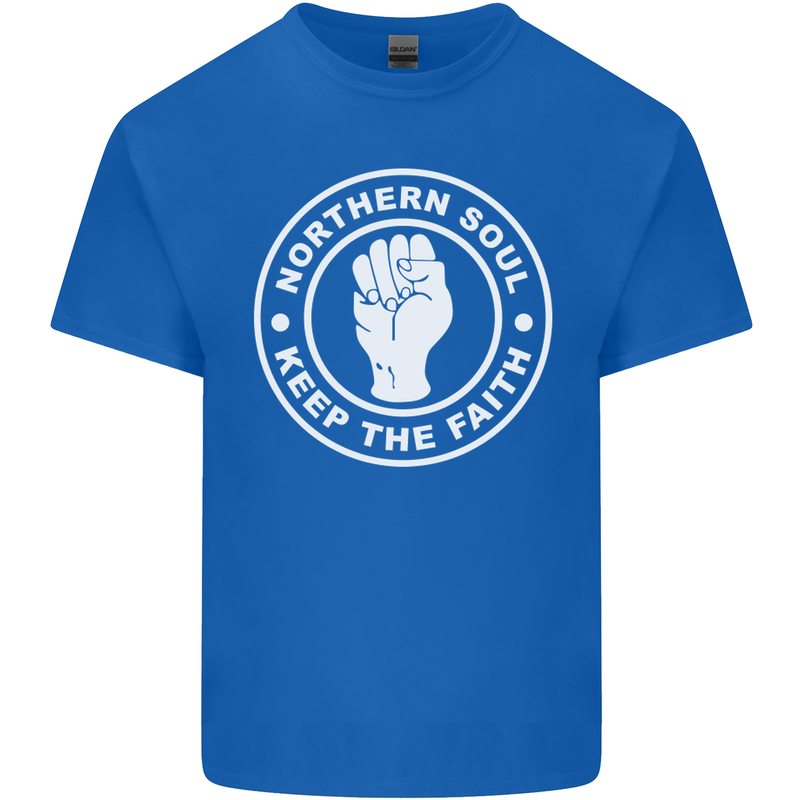 Northern Soul Keeping the Faith Dancing Mens Cotton T-Shirt Tee Top Royal Blue