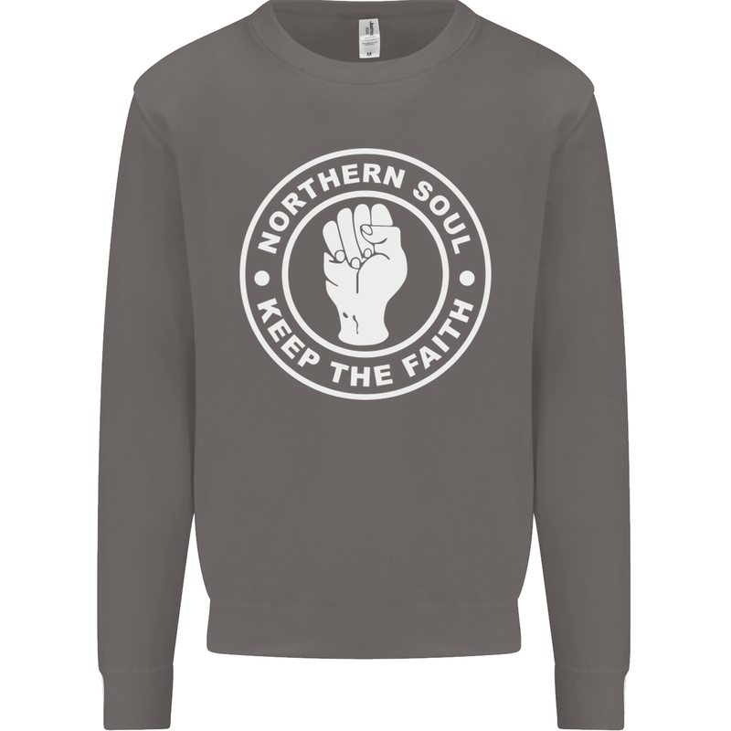 Northern Soul Keeping the Faith Dancing Mens Sweatshirt Jumper Charcoal