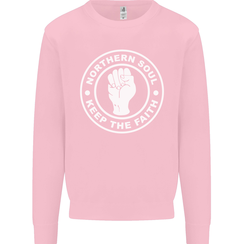 Northern Soul Keeping the Faith Dancing Mens Sweatshirt Jumper Light Pink