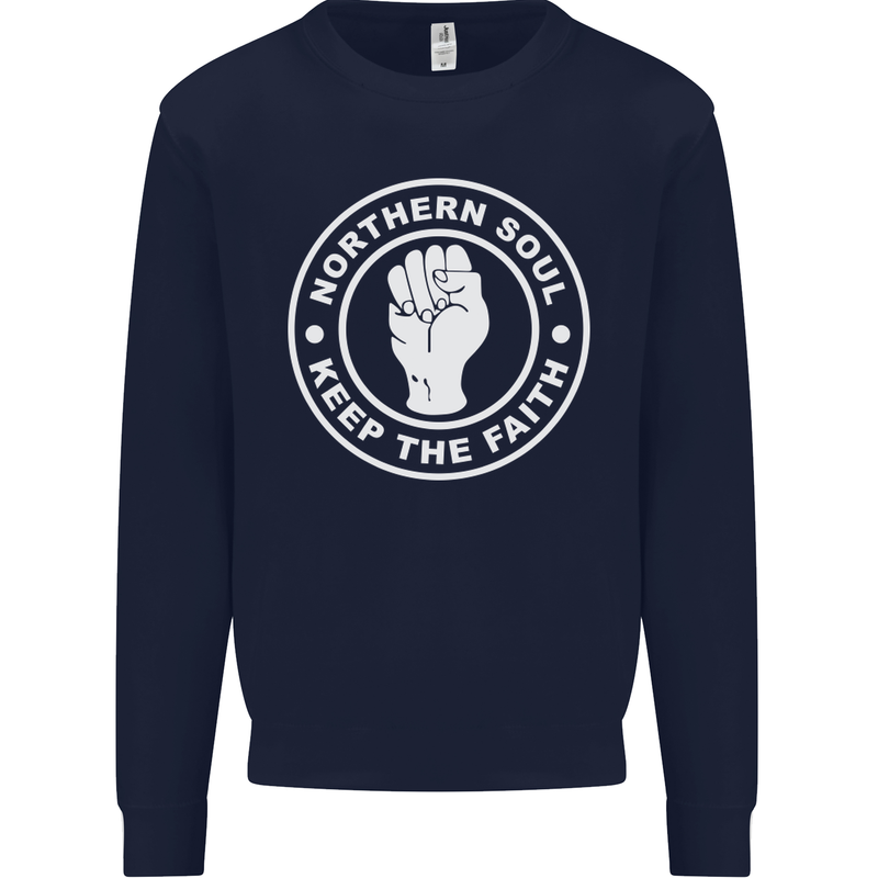 Northern Soul Keeping the Faith Dancing Mens Sweatshirt Jumper Navy Blue