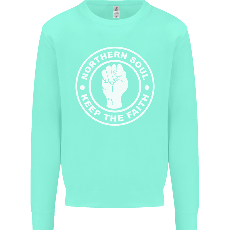 Northern Soul Keeping the Faith Dancing Mens Sweatshirt Jumper Peppermint