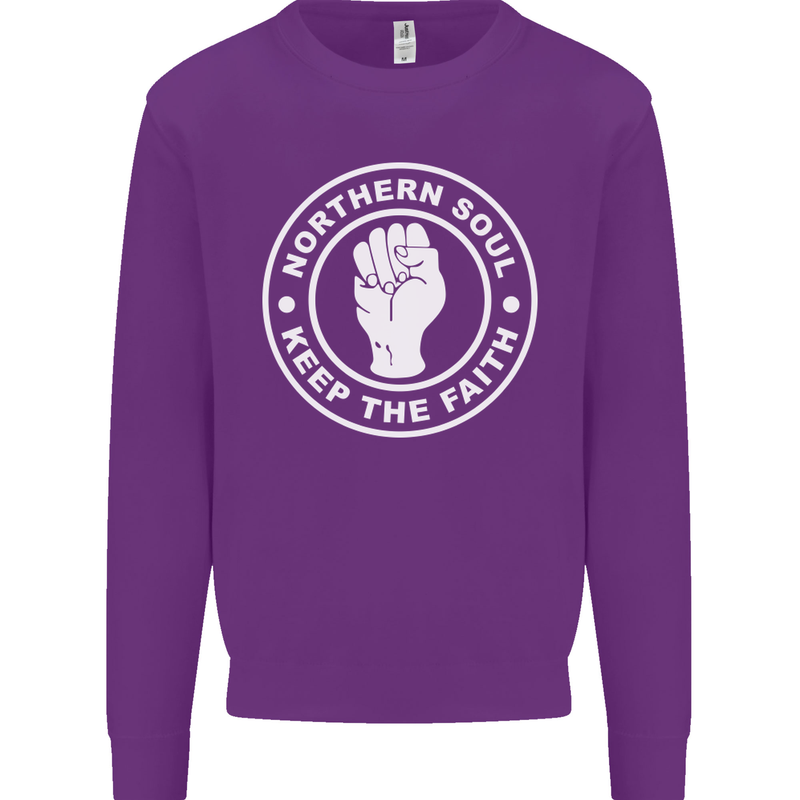 Northern Soul Keeping the Faith Dancing Mens Sweatshirt Jumper Purple