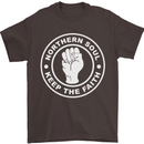 Northern Soul Keeping the Faith Dancing Mens T-Shirt Cotton Gildan Dark Chocolate