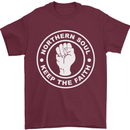Northern Soul Keeping the Faith Dancing Mens T-Shirt Cotton Gildan Maroon