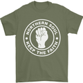 Northern Soul Keeping the Faith Dancing Mens T-Shirt Cotton Gildan Military Green