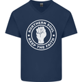 Northern Soul Keeping the Faith Dancing Mens V-Neck Cotton T-Shirt Navy Blue