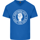 Northern Soul Keeping the Faith Dancing Mens V-Neck Cotton T-Shirt Royal Blue